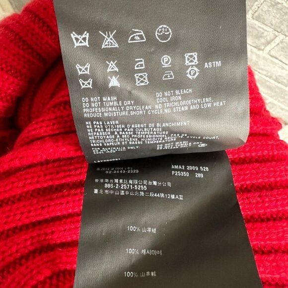 Prada Deep V Neck Button Front Ribbed Cardigan Size 38 - Picture 6 of 9